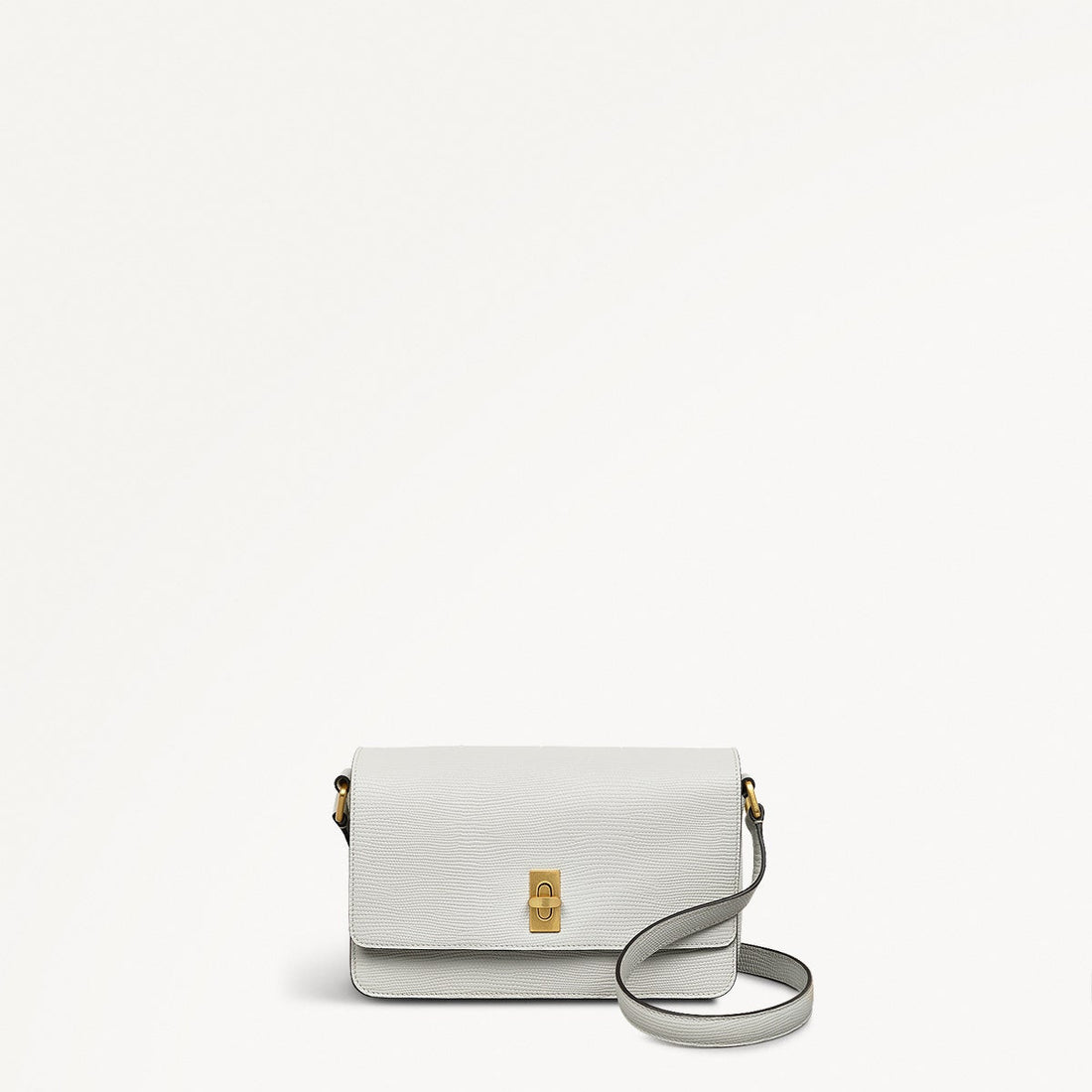 THREADNEEDLE STREET - FAUX LIZARD/MIST/SMALL FLAPOVER CROSSBODY - RUTHERFORD & Co