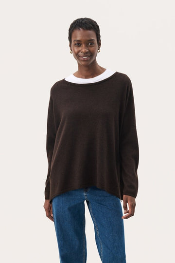 TilannaPW Po Poncho - Chocolate Torte Melange - RUTHERFORD & Co