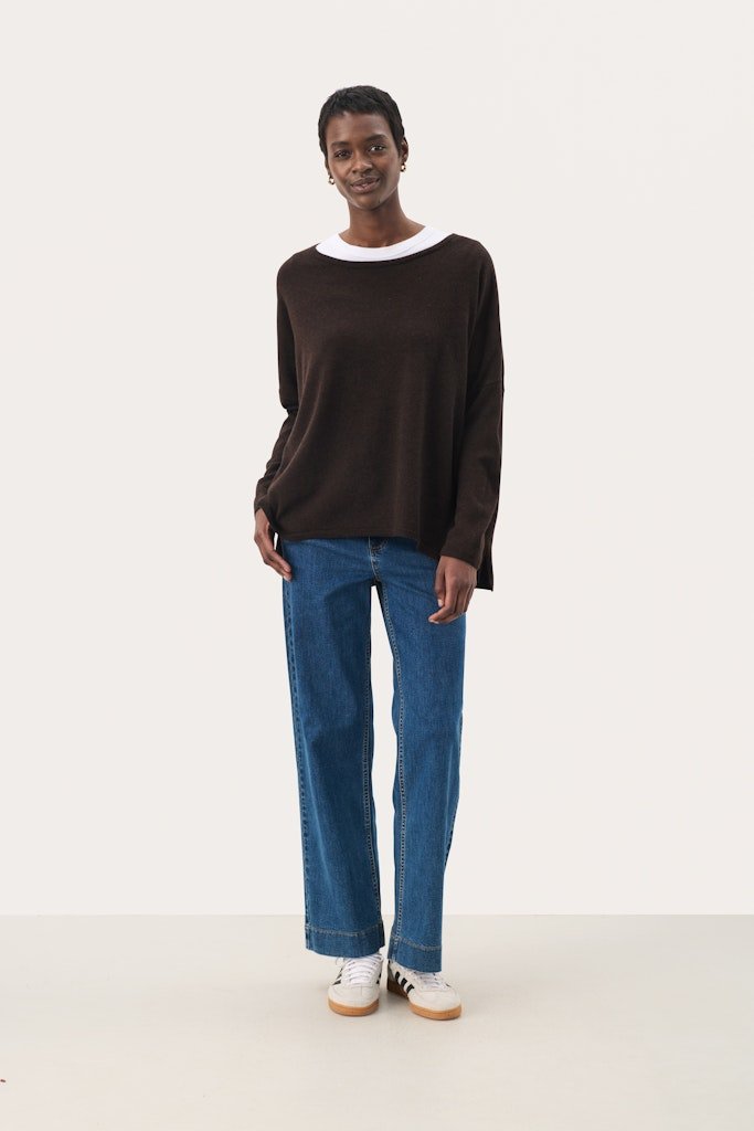 TilannaPW Po Poncho - Chocolate Torte Melange - RUTHERFORD & Co