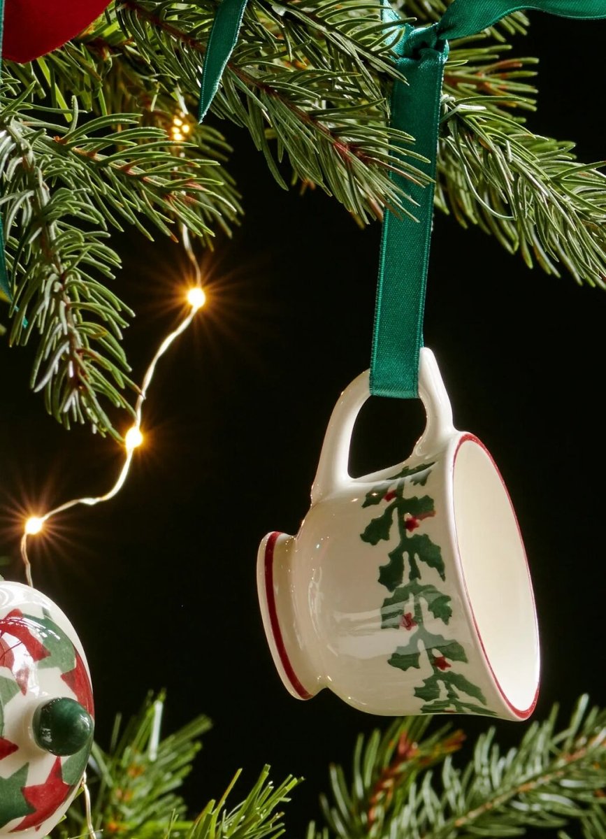 Tiny Holly Tiny Teacup Decoration Boxed - RUTHERFORD & Co