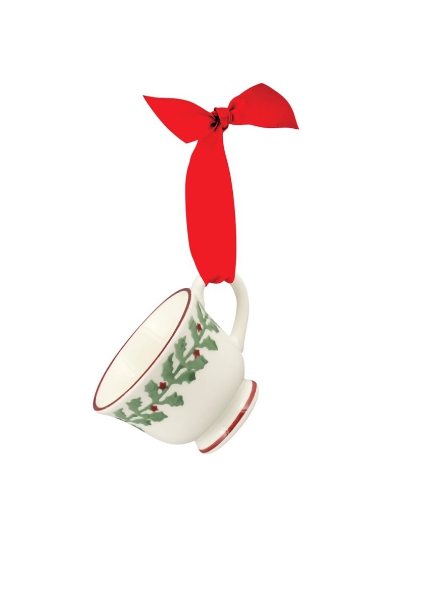 Tiny Holly Tiny Teacup Decoration Boxed - RUTHERFORD & Co