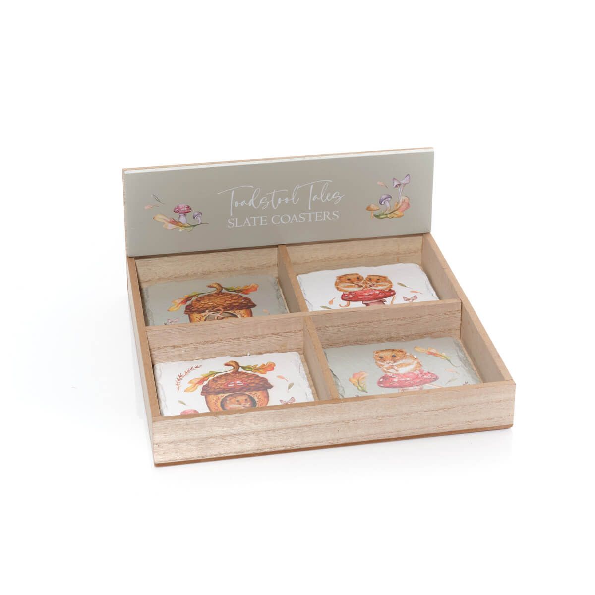 Toadstool Tales Harvest Mouse Slate Coaster - RUTHERFORD & Co