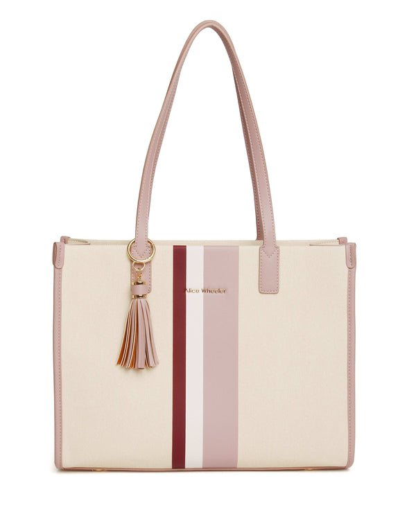Tote Bag/Pink Stripe - RUTHERFORD & Co