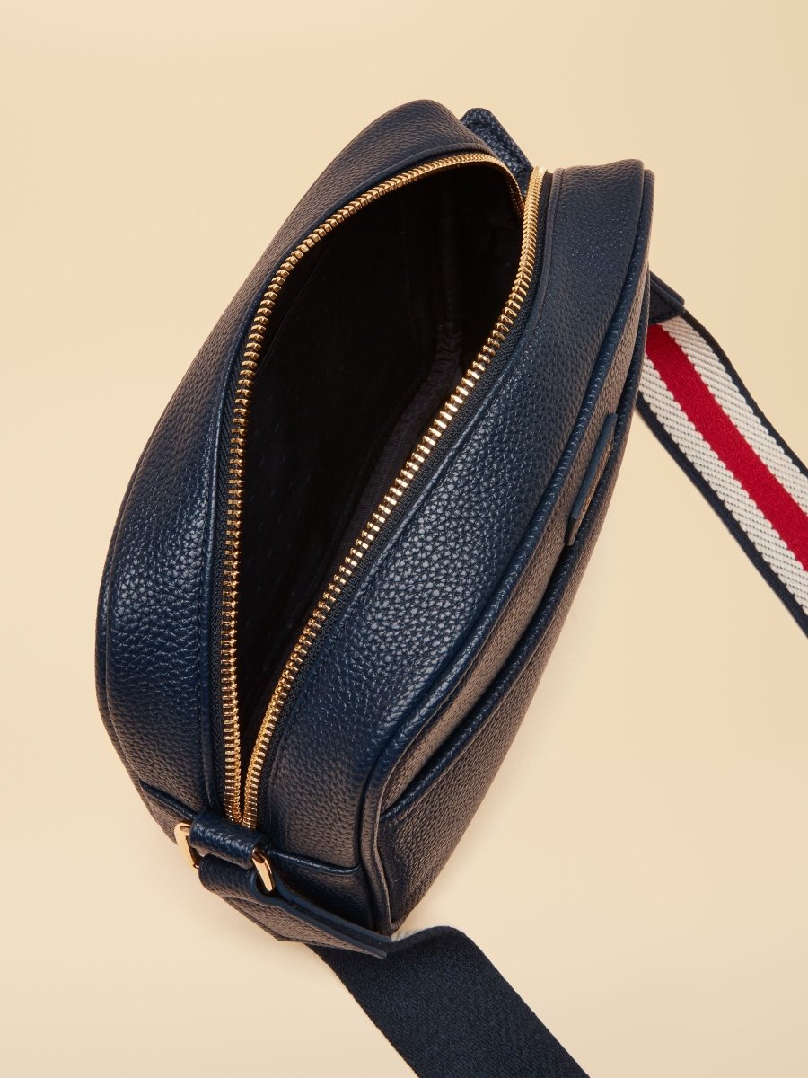 Trent Navy Cross Body Bag with Adjustable Thick Strap - RUTHERFORD & Co
