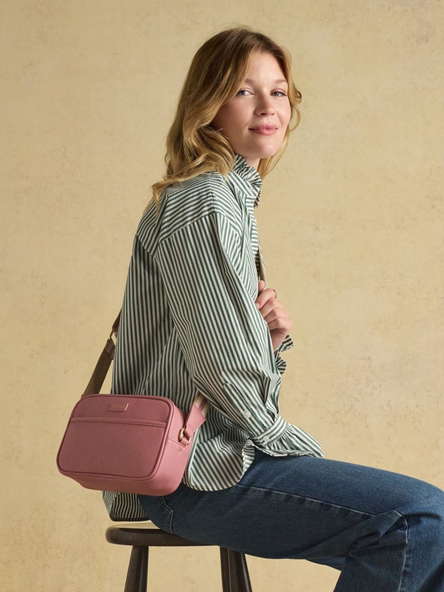 Trent Pink Cross Body Bag with Adjustable Thick Strap - RUTHERFORD & Co