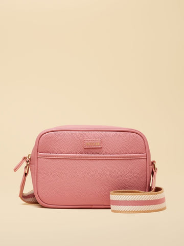 Trent Pink Cross Body Bag with Adjustable Thick Strap - RUTHERFORD & Co
