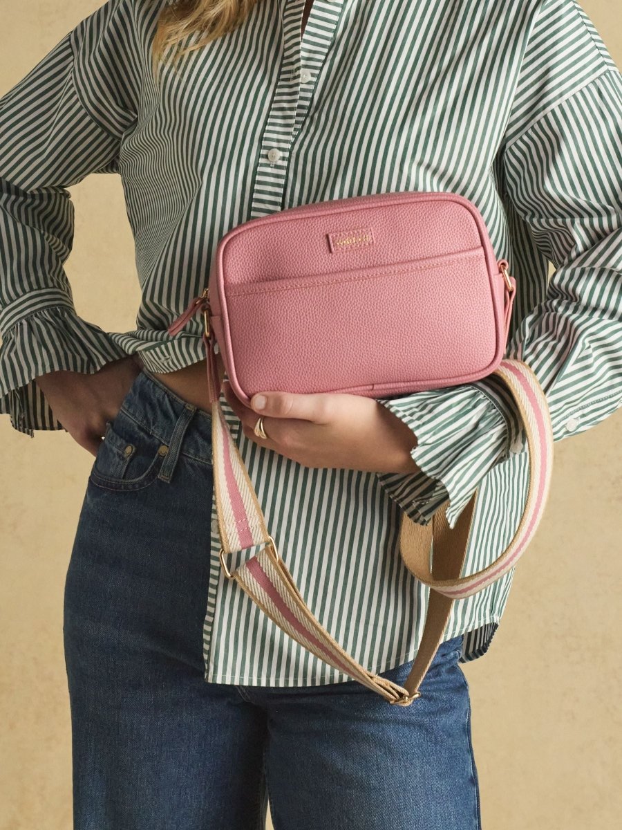 Trent Pink Cross Body Bag with Adjustable Thick Strap - RUTHERFORD & Co