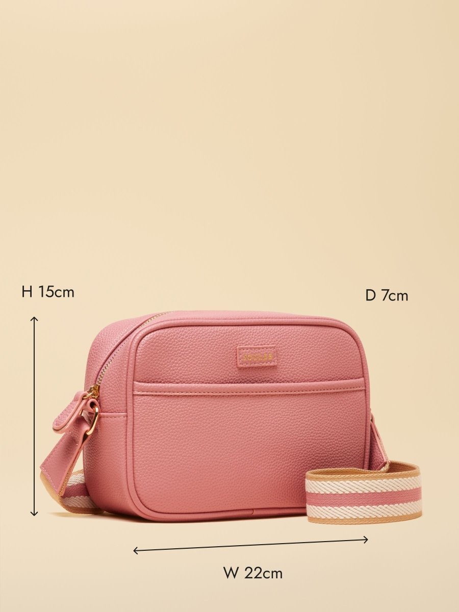 Trent Pink Cross Body Bag with Adjustable Thick Strap - RUTHERFORD & Co