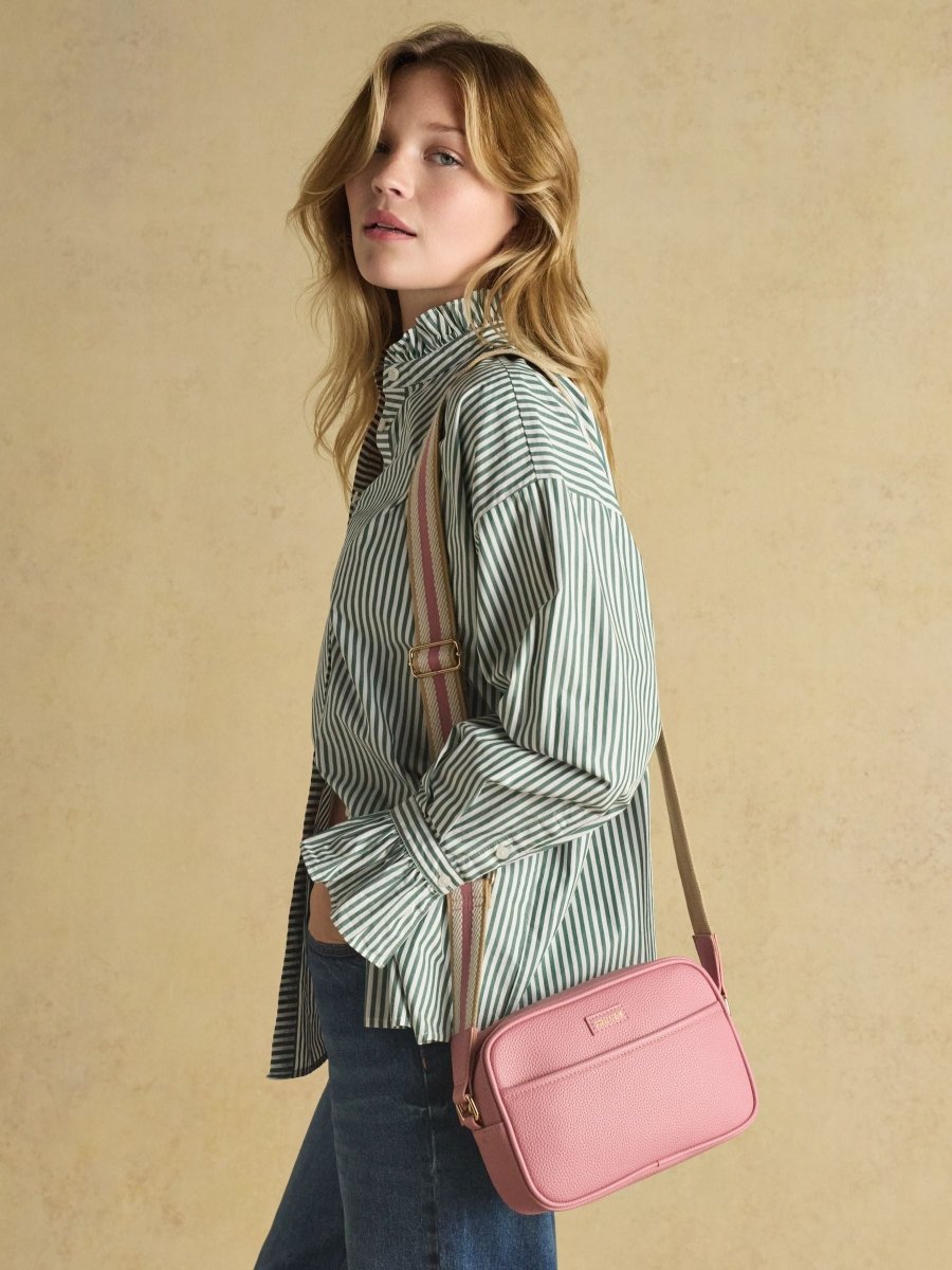 Trent Pink Cross Body Bag with Adjustable Thick Strap - RUTHERFORD & Co