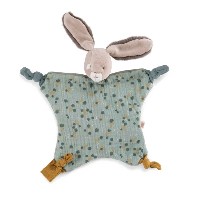 Trois Petits Lapins - Sage Rabbit Comforter - RUTHERFORD & Co