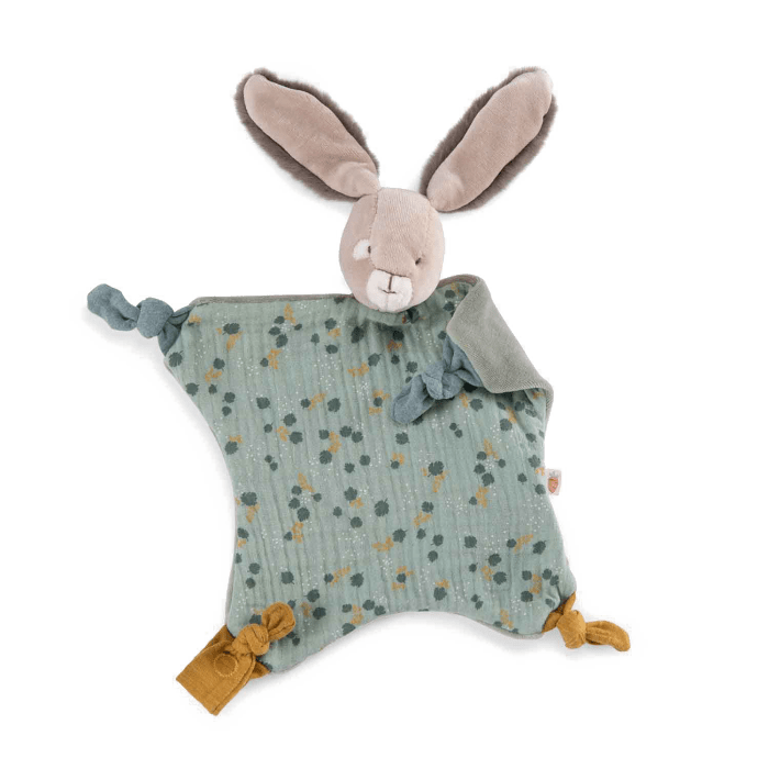 Trois Petits Lapins - Sage Rabbit Comforter - RUTHERFORD & Co