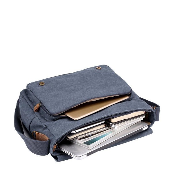 TRP0207 Troop London Classic Canvas Laptop Messenger Bag - RUTHERFORD & Co