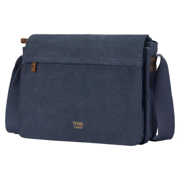 TRP0240 Troop London Classic Canvas Laptop Messenger Bag - 16.5 Diagonally - RUTHERFORD & Co