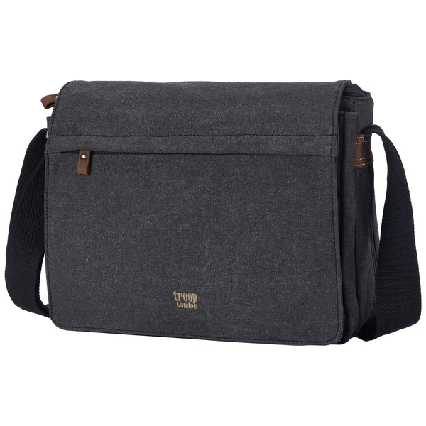 TRP0240 Troop London Classic Canvas Laptop Messenger Bag - 16.5 Diagonally - RUTHERFORD & Co