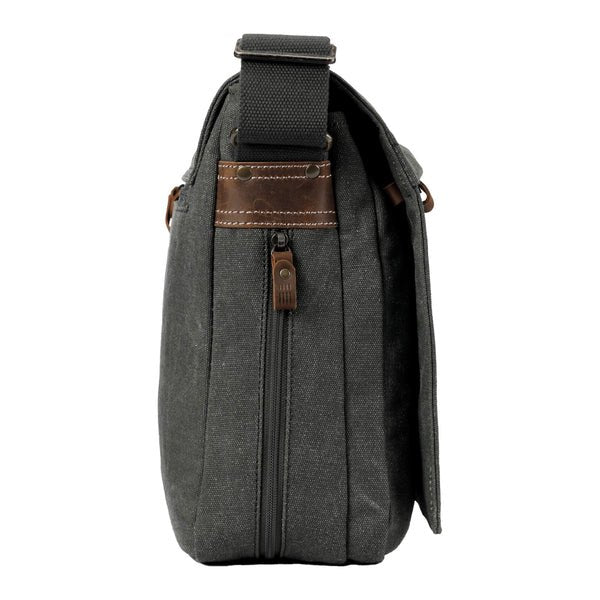 TRP0240 Troop London Classic Canvas Laptop Messenger Bag - 16.5 Diagonally - RUTHERFORD & Co