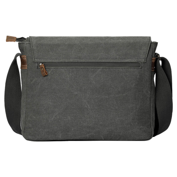 TRP0240 Troop London Classic Canvas Laptop Messenger Bag - 16.5 Diagonally - RUTHERFORD & Co