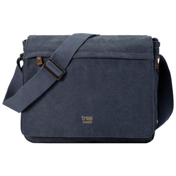 TRP0240 Troop London Classic Canvas Laptop Messenger Bag - 16.5 Diagonally - RUTHERFORD & Co