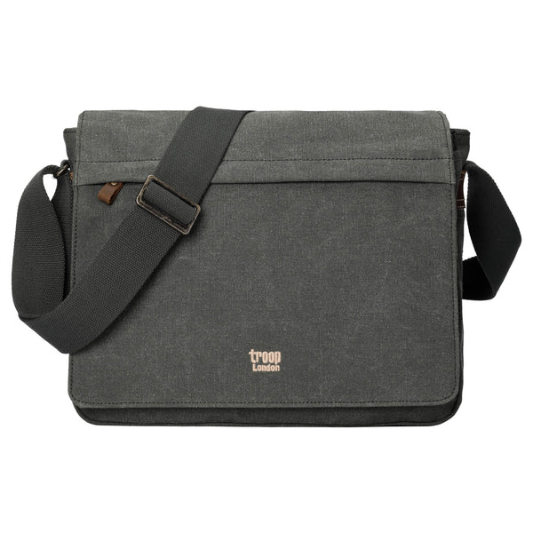 TRP0240 Troop London Classic Canvas Laptop Messenger Bag - 16.5 Diagonally - RUTHERFORD & Co