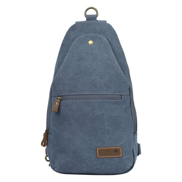 TRP0551 Troop London Classic Sling Bag, One Strap Backpack Blue - RUTHERFORD & Co