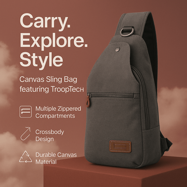 TRP0551 Troop London Classic Sling Bag, One Strap Backpack - RUTHERFORD & Co