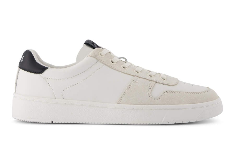 TRVL LITE Court White And Black Leather - RUTHERFORD & Co
