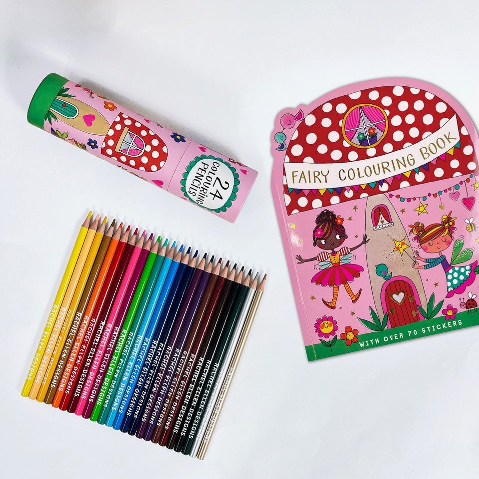 Tube of 24 Colouring Pencils - Fairytale Garden - RUTHERFORD & Co