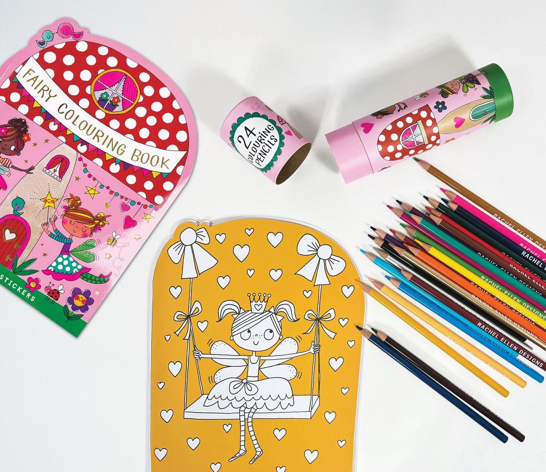 Tube of 24 Colouring Pencils - Fairytale Garden - RUTHERFORD & Co