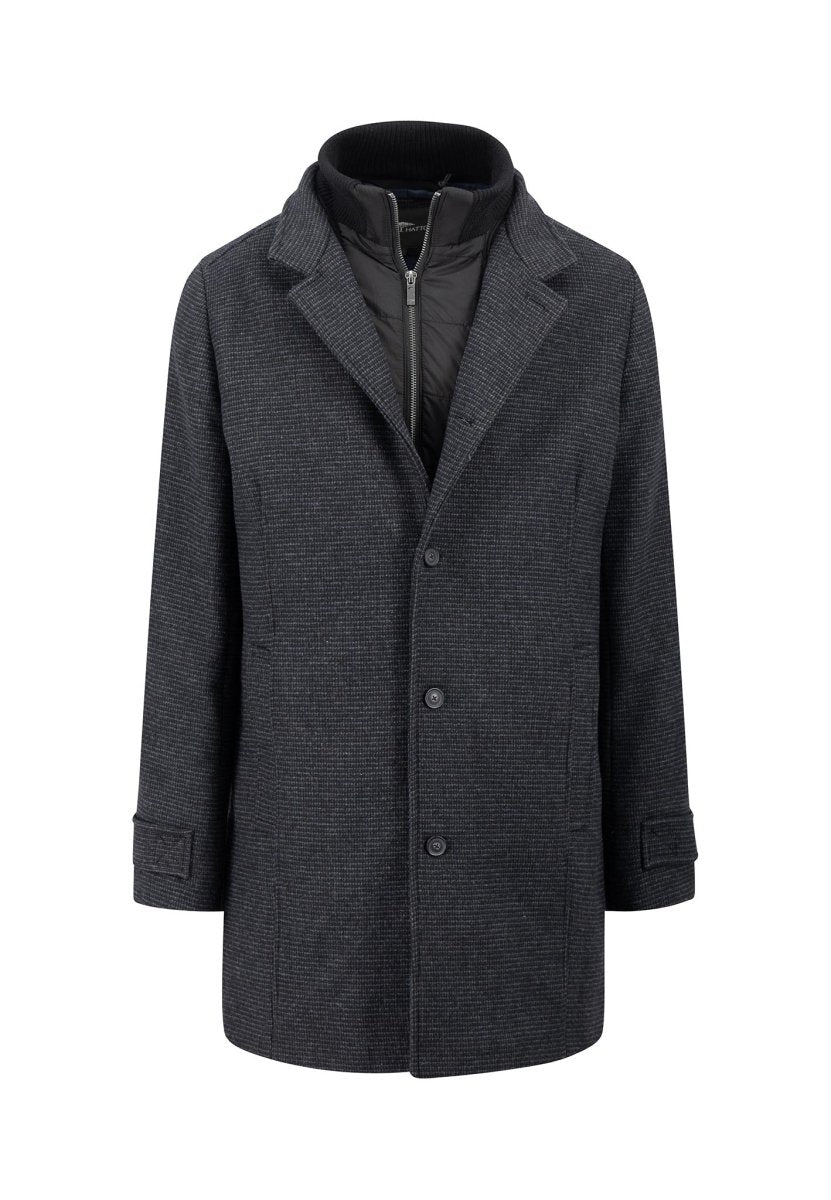 Tweed Wool Mix Coat - RUTHERFORD & Co