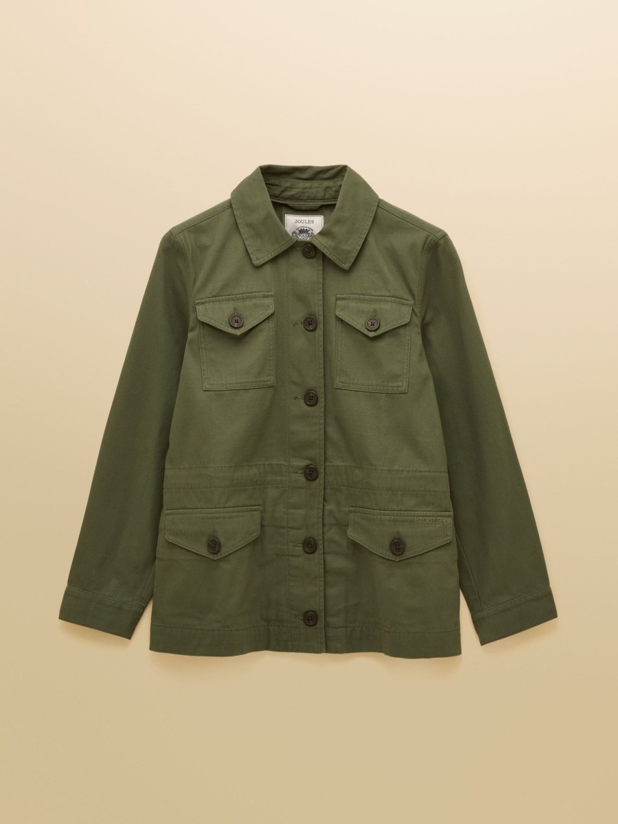 Twyford Khaki Green Lightweight Utility Jacket - RUTHERFORD & Co
