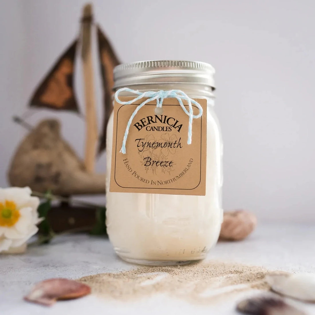 Tynemouth Breeze Large Mason Jar Candle - RUTHERFORD & Co