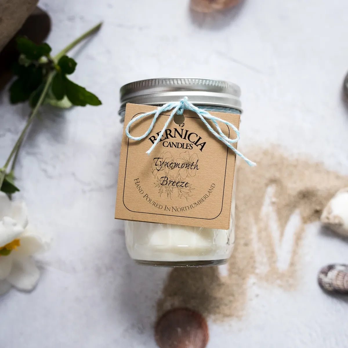 Tynemouth Breeze Quilted Mason Jar Candle - RUTHERFORD & Co