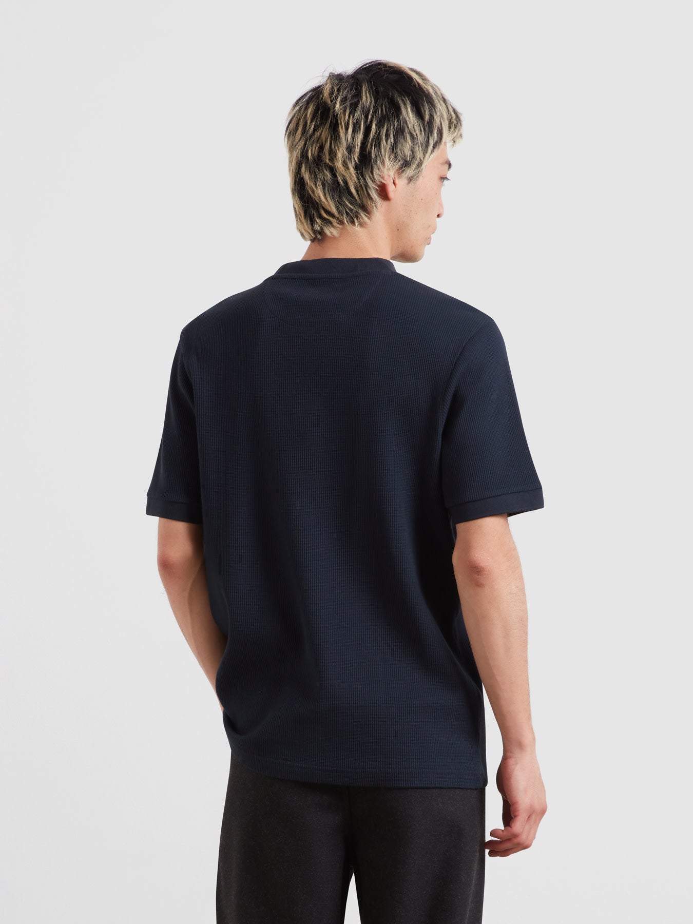 Paine Waffle T-Shirt In True Navy