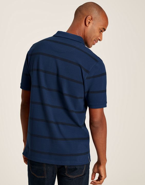 Blue striped polo clearance shirt