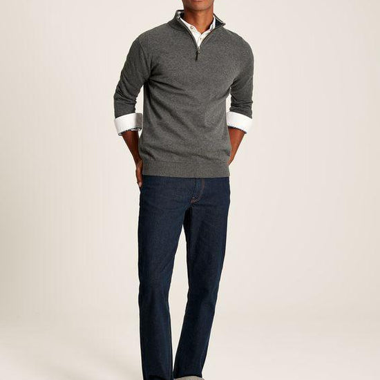 Hillside Quarter Zip Funnel Neck Jumper - RUTHERFORD & Co