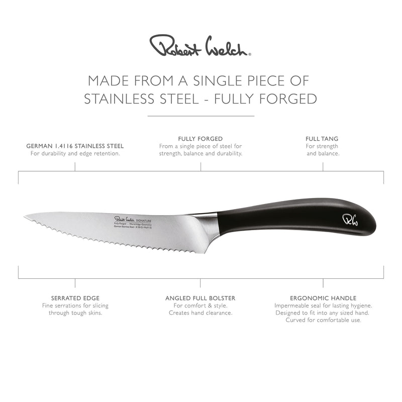 Utility Knife 12cm (Serrated) - RUTHERFORD & Co