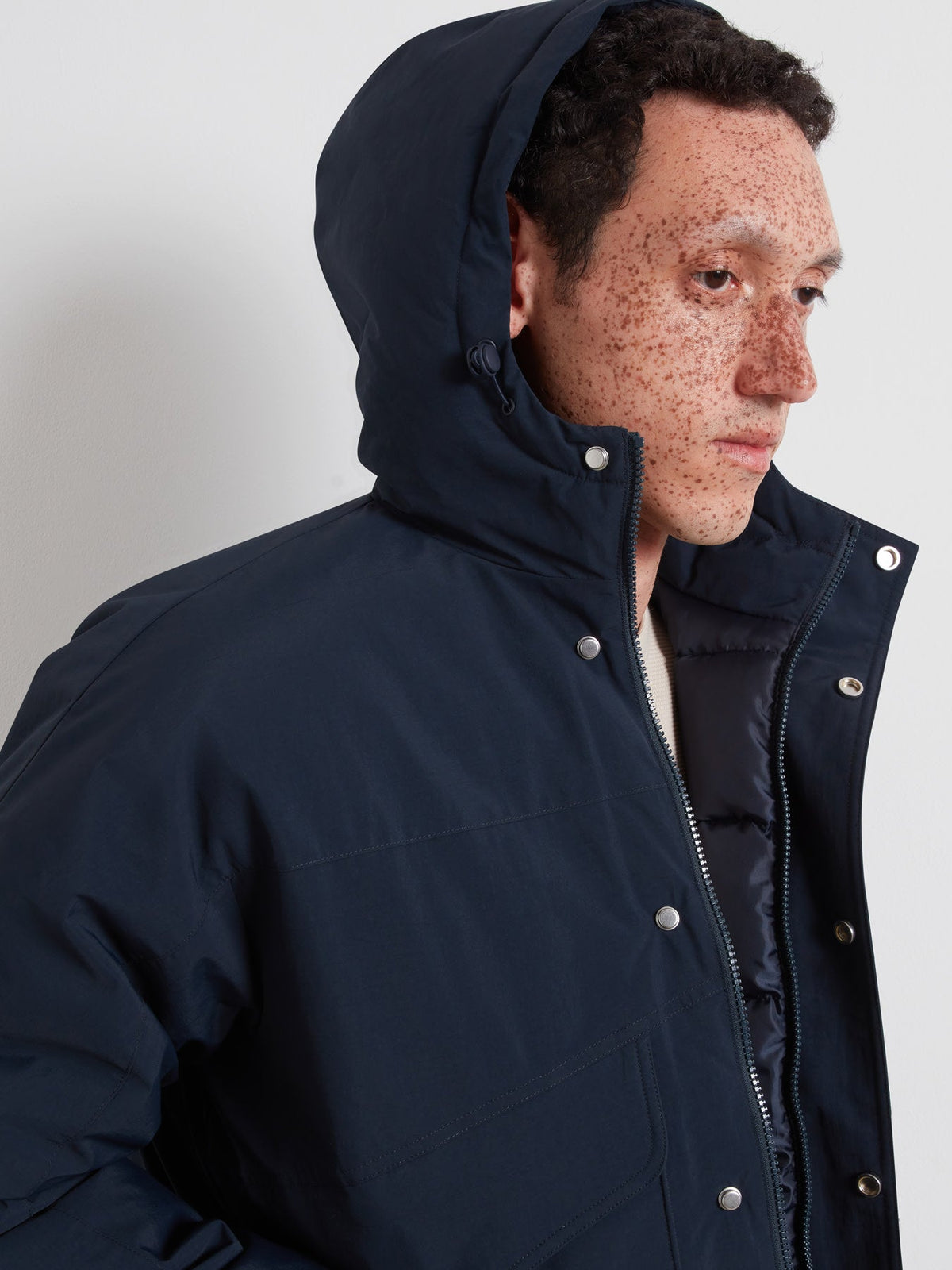 Shenley Wadded Jacket In True Navy