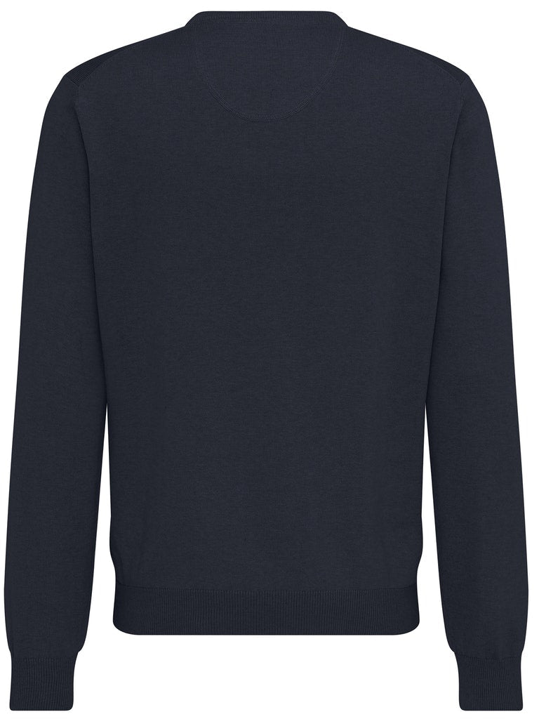 V-Neck, Navy - RUTHERFORD & Co