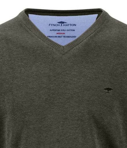V-Neck, Superfine - Cypress - RUTHERFORD & Co