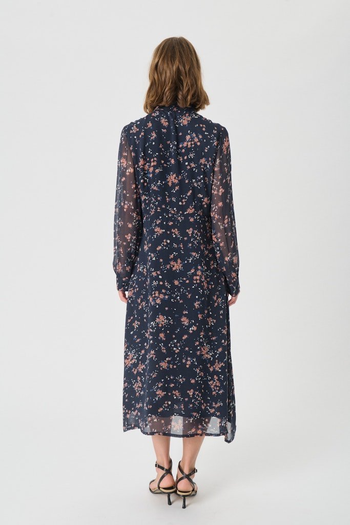 ValinkaPW Dr Dress - Dark Navy Mini Flower Print - RUTHERFORD & Co