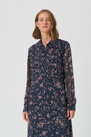ValinkaPW Dr Dress - Dark Navy Mini Flower Print - RUTHERFORD & Co