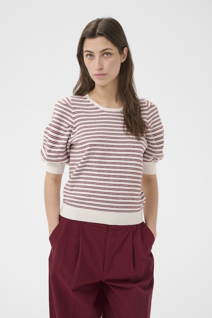VaraianPW Pullover - Burnt Russet Stripe - RUTHERFORD & Co