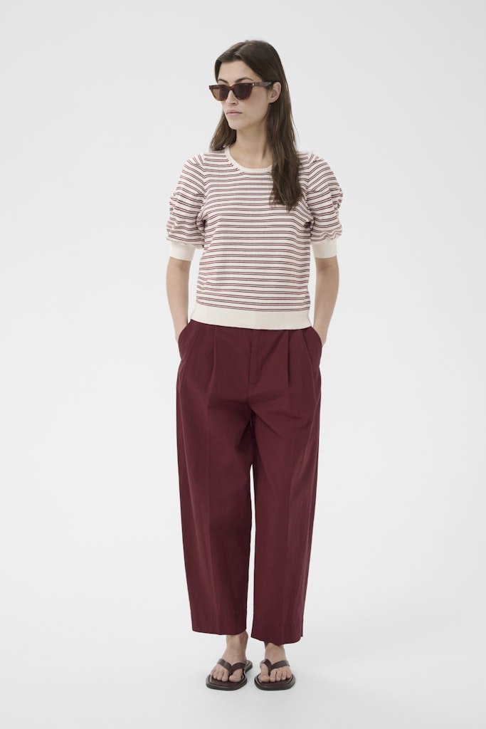 VaraianPW Pullover - Burnt Russet Stripe - RUTHERFORD & Co