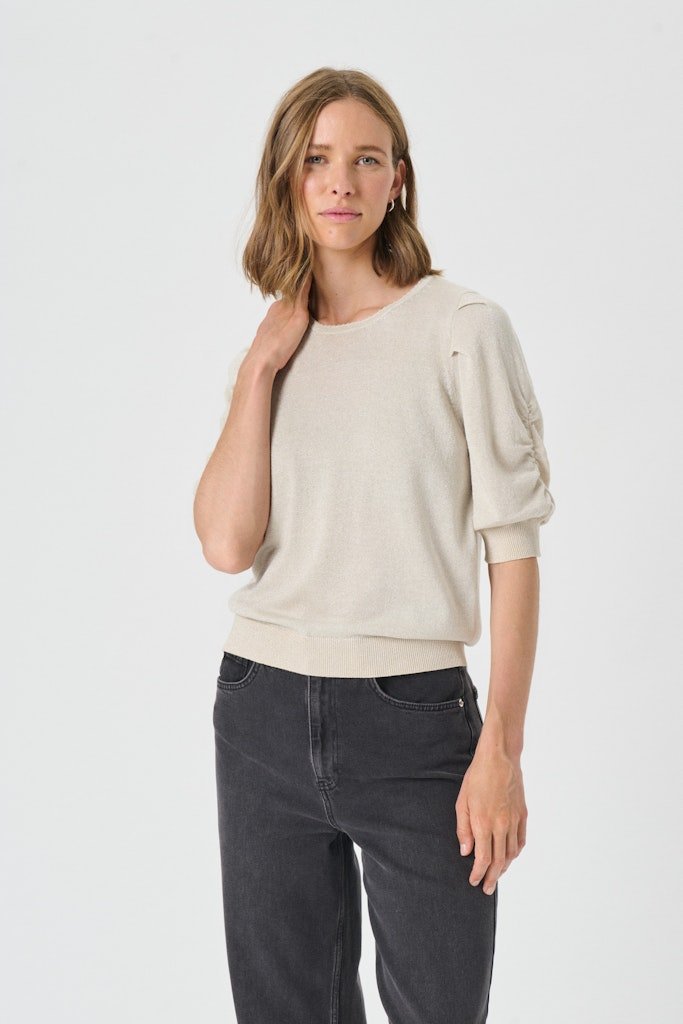 VaraiaPW Pu Pullover - Whitecap Gray With Lurex - RUTHERFORD & Co