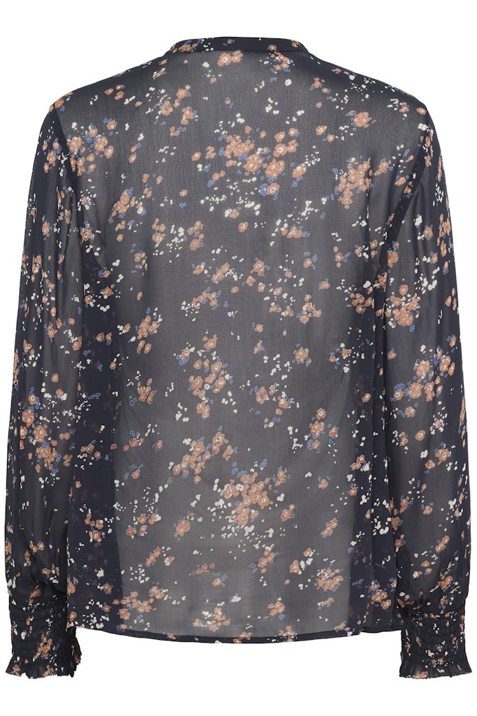 VarinkaPW Bl Blouse - Dark Navy Mini Flower Print - RUTHERFORD & Co