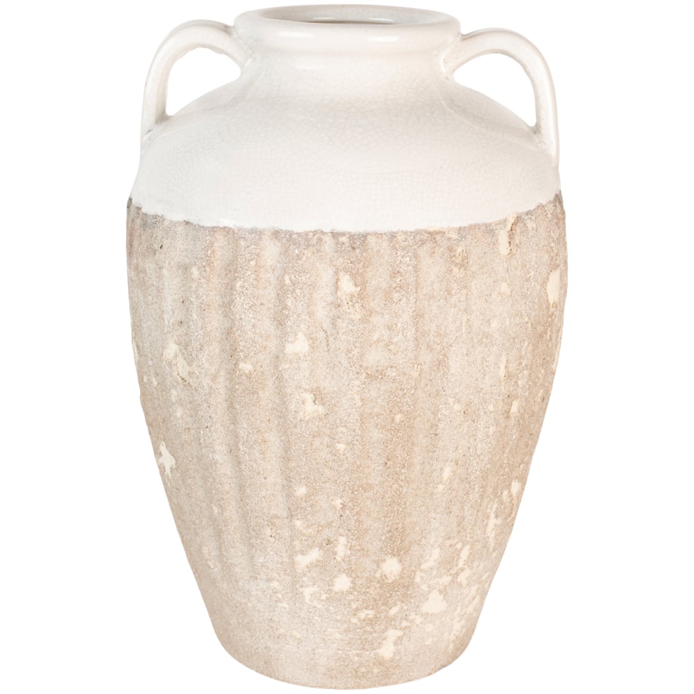 Vase With Handles White Large - RUTHERFORD & Co