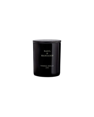 Premium Candle 230g - Basil & Mandarin - Black