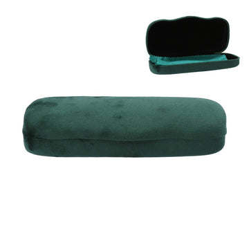 Velvet Glasses Hard Case 17cm - Green - RUTHERFORD & Co