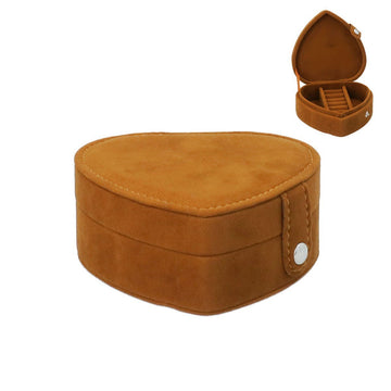 Velvet Jewellery Box 11cm - Cinnamon Heart - RUTHERFORD & Co