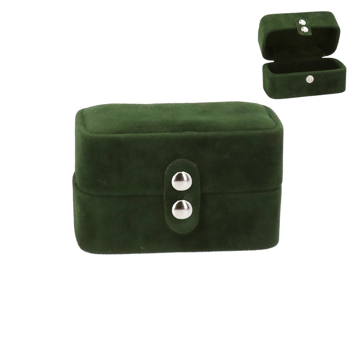 Velvet Jewellery Box 9cm - Green Mini - RUTHERFORD & Co
