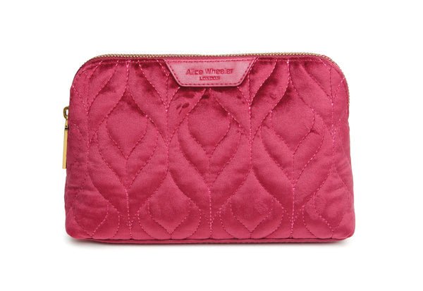 Velvet Make Up Bag/Fig - RUTHERFORD & Co
